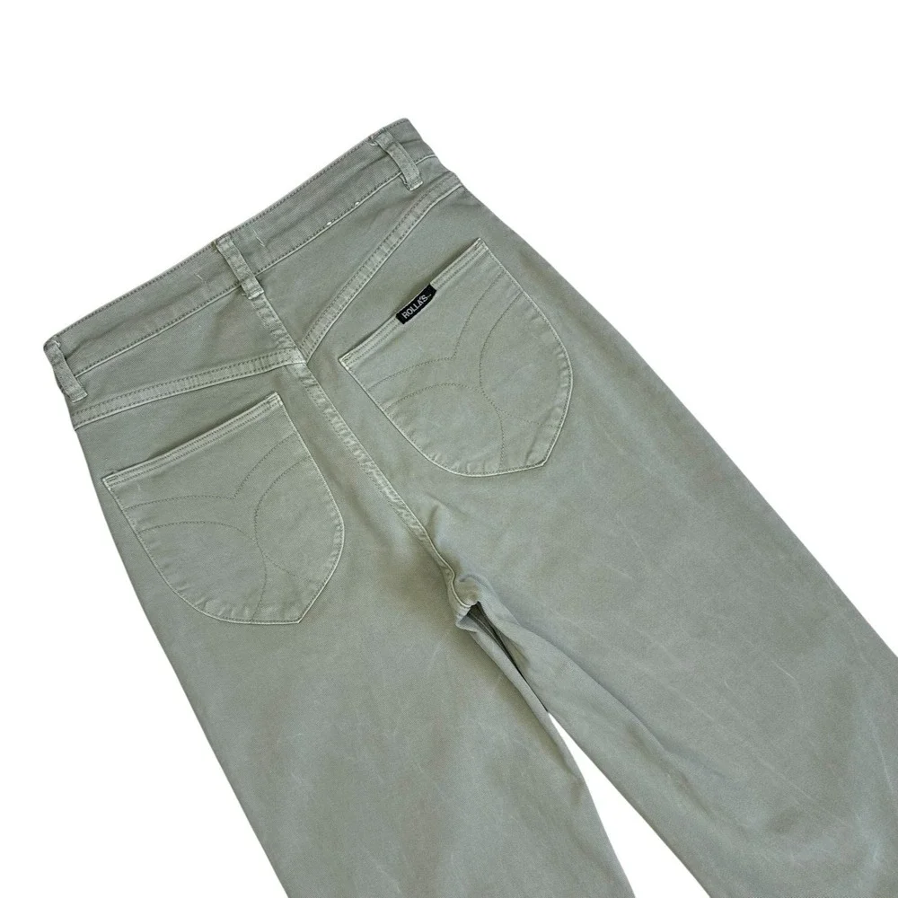 Rollas Sailor High Rise Wide Leg Jeans Women 27 Green Gray Australia Going Out